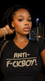 Unisex Short Sleeve V-Neck T-Shirt/ Gold