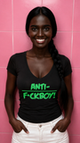 Unisex Short Sleeve V-Neck T-Shirt/ Lime Green